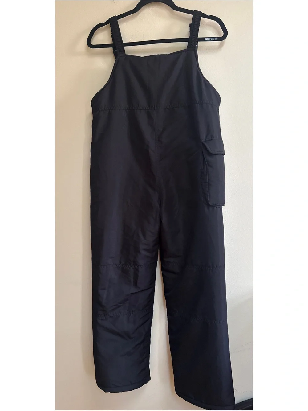 Kids Black Snow Bib Overalls - Unbranded